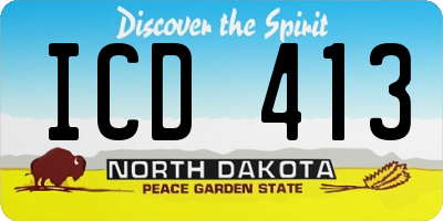 ND license plate ICD413
