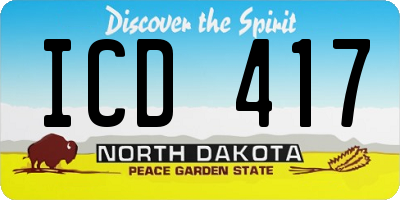 ND license plate ICD417