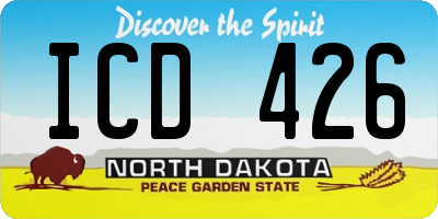 ND license plate ICD426