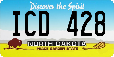 ND license plate ICD428
