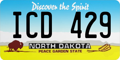 ND license plate ICD429