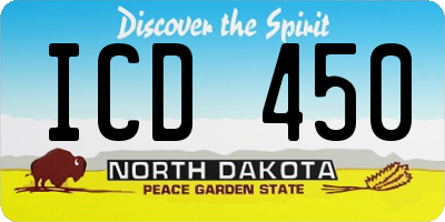 ND license plate ICD450