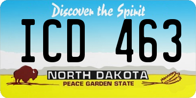 ND license plate ICD463