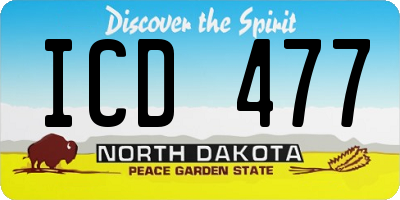 ND license plate ICD477