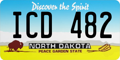 ND license plate ICD482