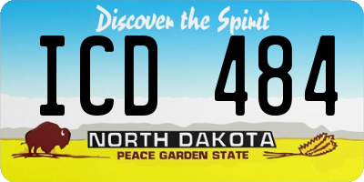ND license plate ICD484