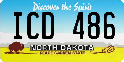 ND license plate ICD486