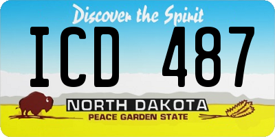 ND license plate ICD487