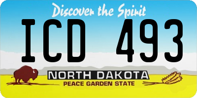 ND license plate ICD493