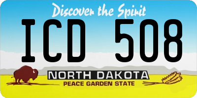 ND license plate ICD508