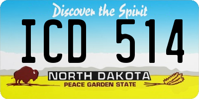 ND license plate ICD514