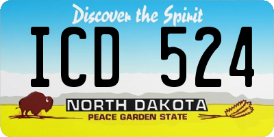 ND license plate ICD524