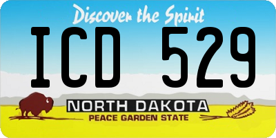 ND license plate ICD529