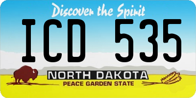 ND license plate ICD535
