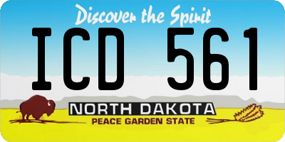 ND license plate ICD561