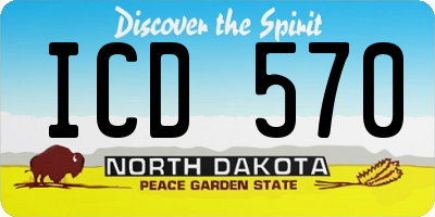 ND license plate ICD570