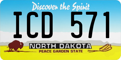 ND license plate ICD571