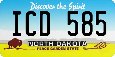 ND license plate ICD585