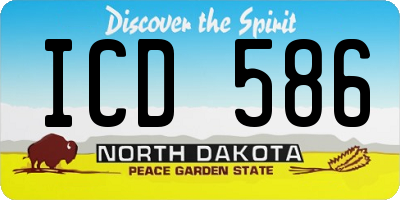 ND license plate ICD586