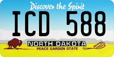 ND license plate ICD588