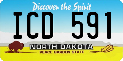 ND license plate ICD591