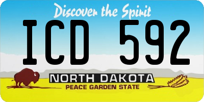 ND license plate ICD592