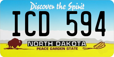 ND license plate ICD594