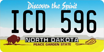 ND license plate ICD596