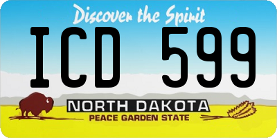 ND license plate ICD599