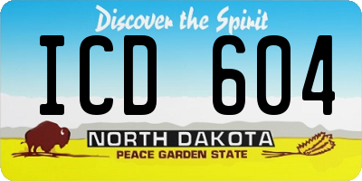ND license plate ICD604