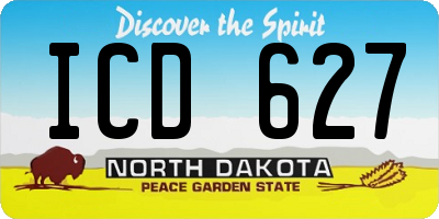 ND license plate ICD627