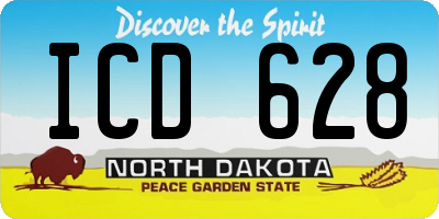 ND license plate ICD628