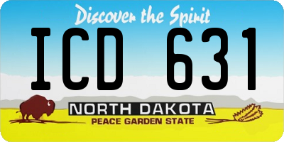 ND license plate ICD631