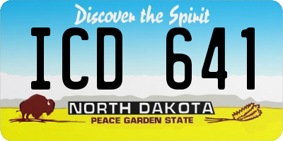 ND license plate ICD641