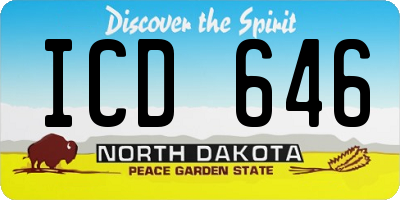ND license plate ICD646