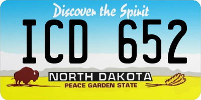 ND license plate ICD652
