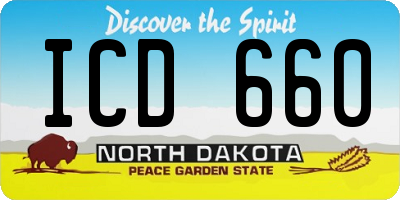 ND license plate ICD660
