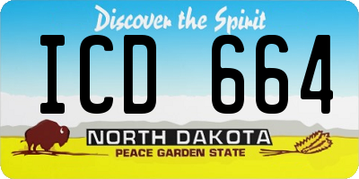 ND license plate ICD664