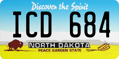 ND license plate ICD684