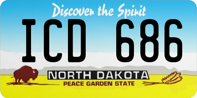 ND license plate ICD686