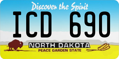 ND license plate ICD690