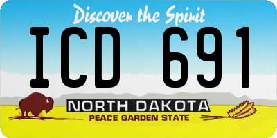 ND license plate ICD691