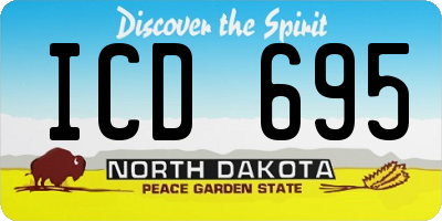 ND license plate ICD695