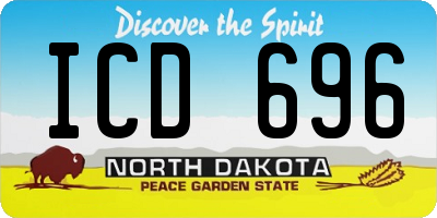 ND license plate ICD696