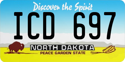 ND license plate ICD697
