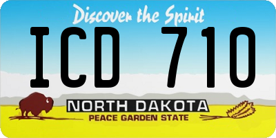 ND license plate ICD710