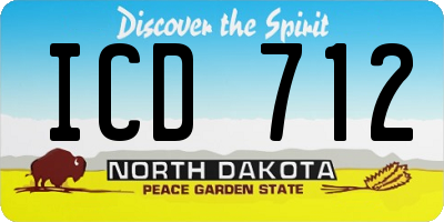 ND license plate ICD712