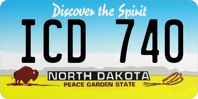 ND license plate ICD740