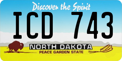 ND license plate ICD743