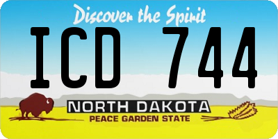 ND license plate ICD744